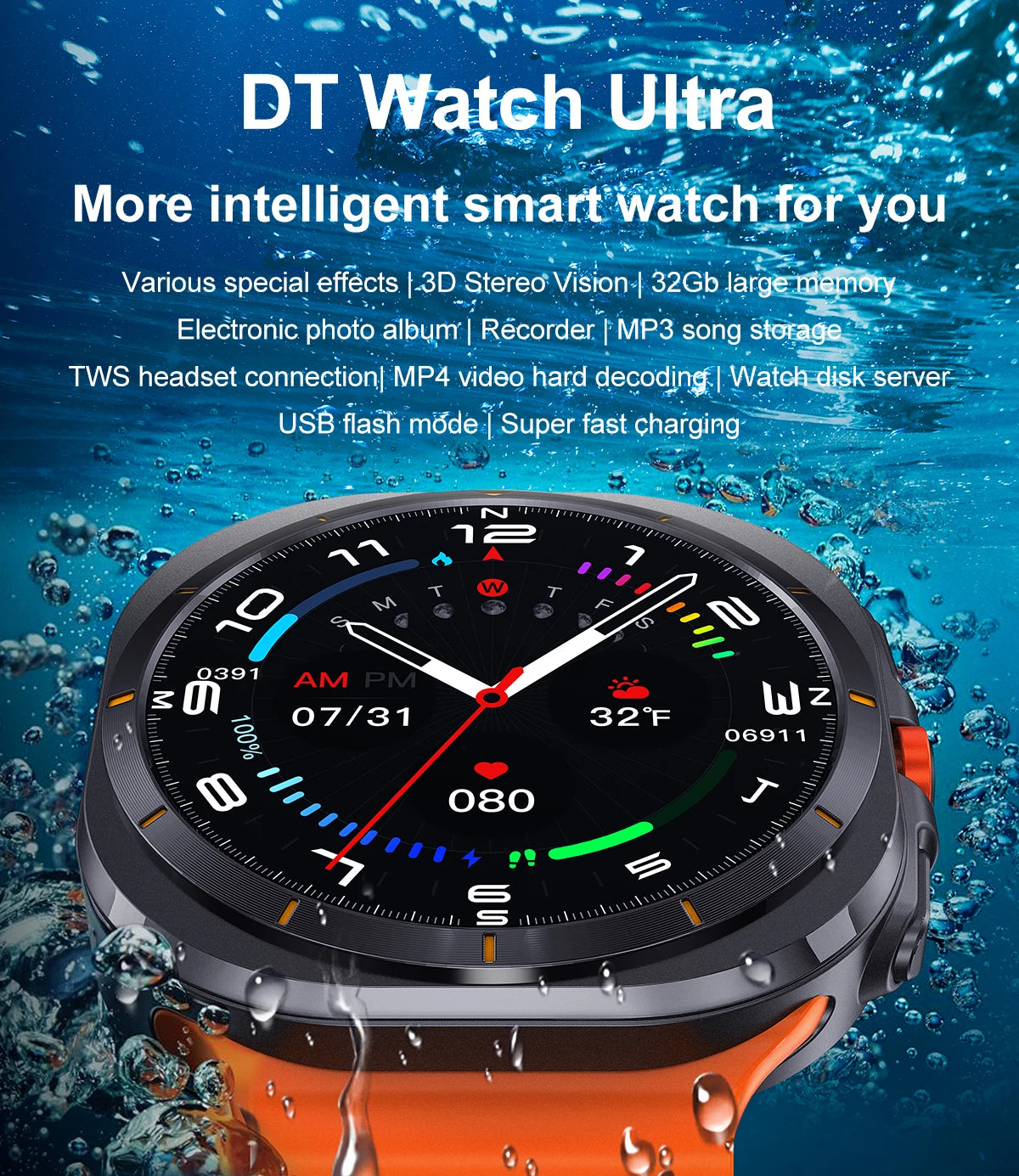 Galaxy DT 7 Ultra Smart Watch 32GB