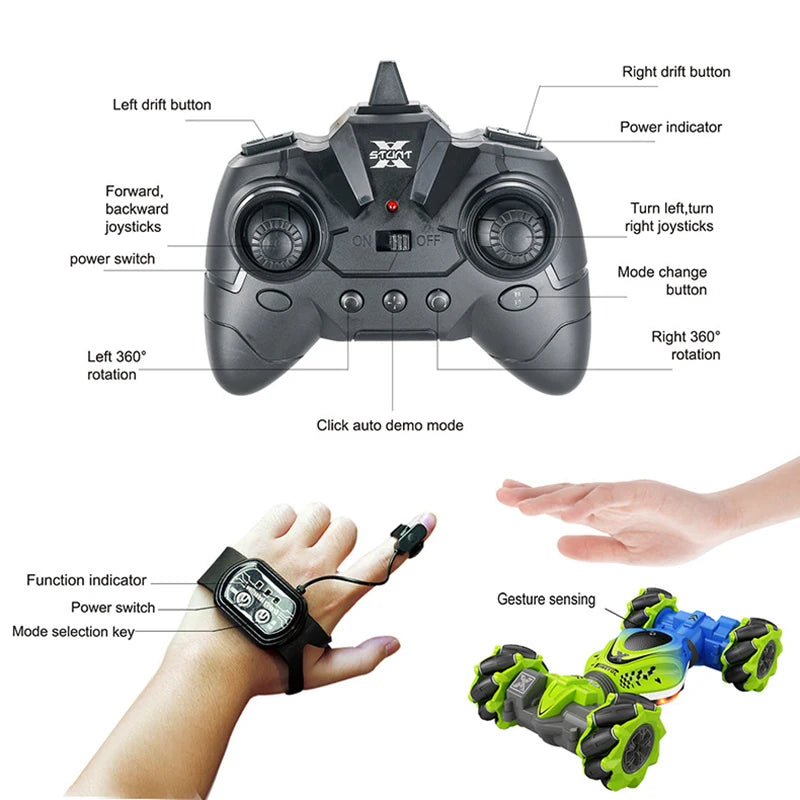 4WD Remote Control Stunt Car with Watch Gesture Sensor