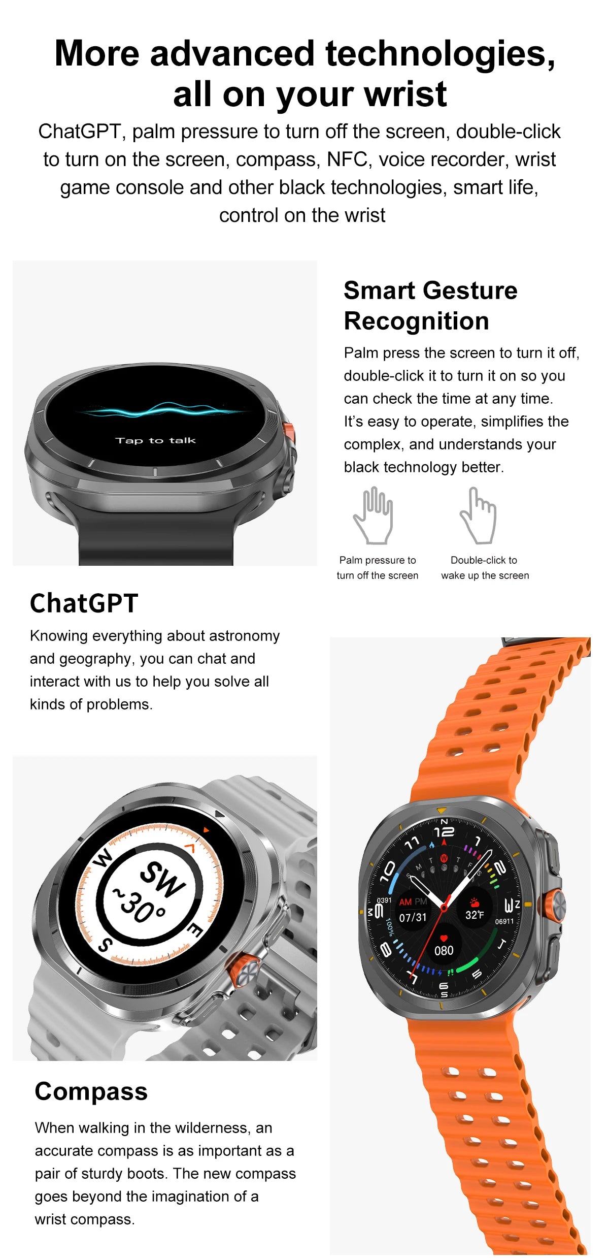 Galaxy DT 7 Ultra Smart Watch 32GB