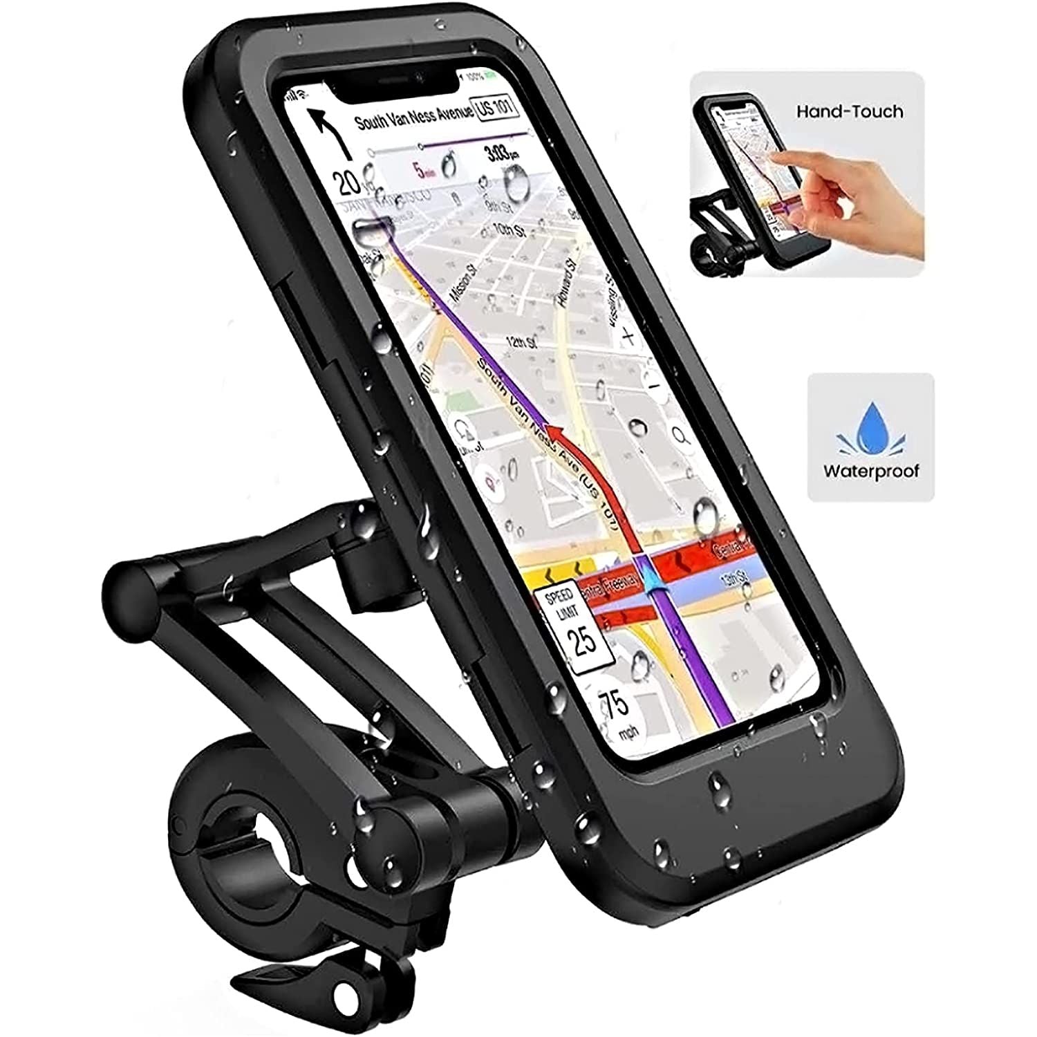 Universal bicycle and Motorcycle Handlebar Phone Holder